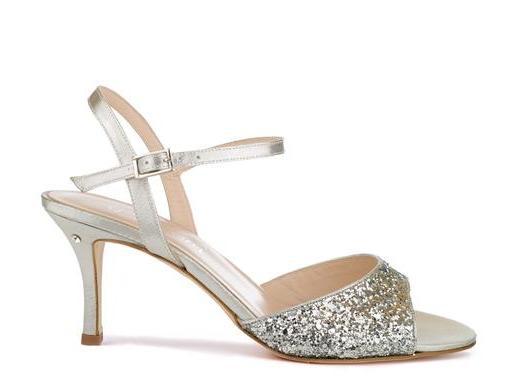 chanel silver heels