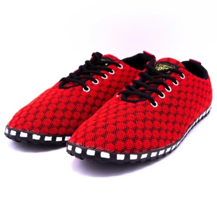red dance sneakers